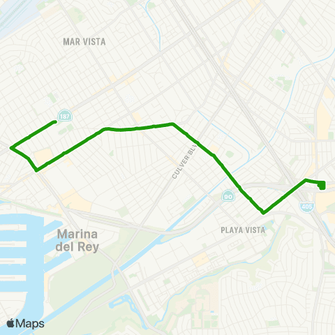 Culver CityBus Inglewood Boulevard map