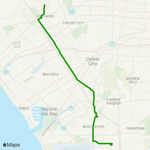Culver CityBus Sepulveda Boulevard map