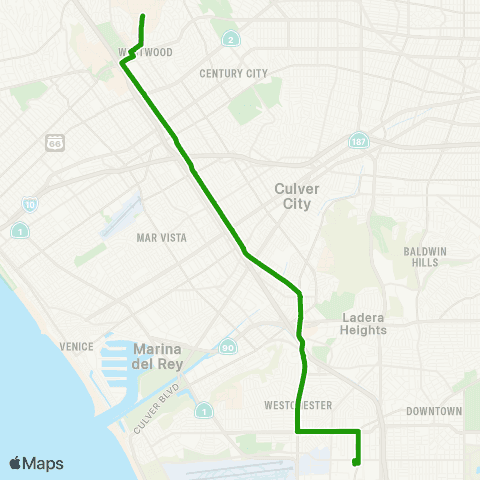 Culver CityBus Sepulveda Boulevard map