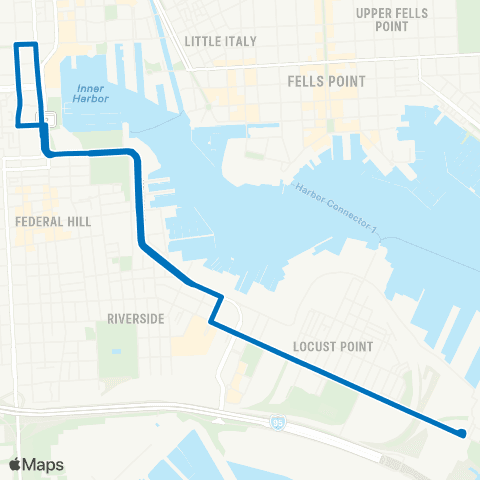 Charm City Circulator Banner Route map