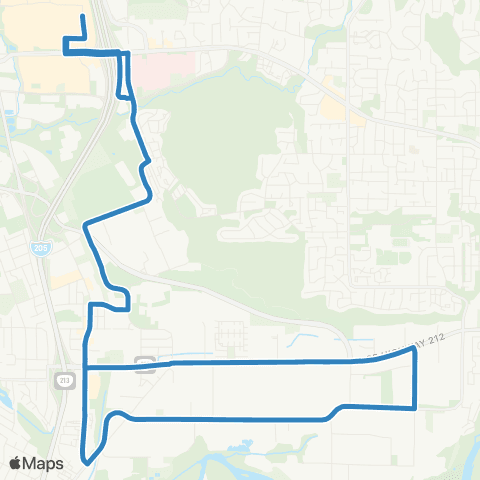 ClackCo Clackamas Industrial Area Shuttle map