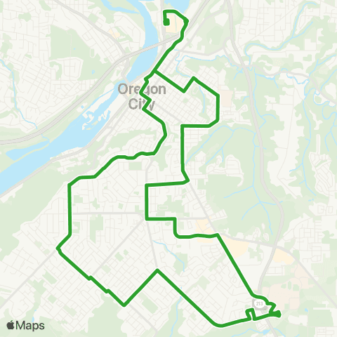 ClackCo Oregon City Shuttle map