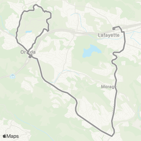 County Connection Miramonte High / OIS / Orinda BART map