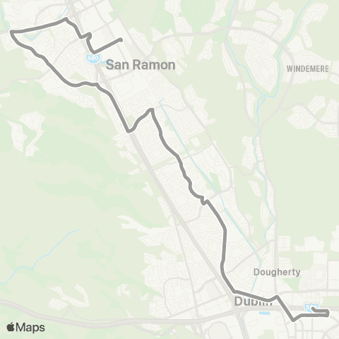 County Connection Broadmoor / Dublin / Pleasanton BART map