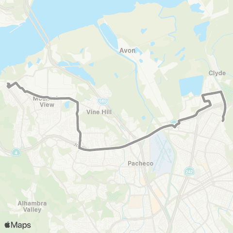 County Connection Martinez Amtrak / North Concord BART map
