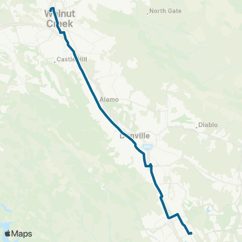 County Connection Walnut Creek BART / San Ramon map
