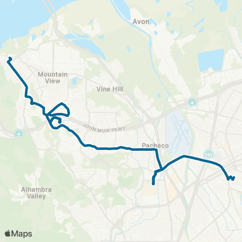 County Connection Concord BART / Amtrak map