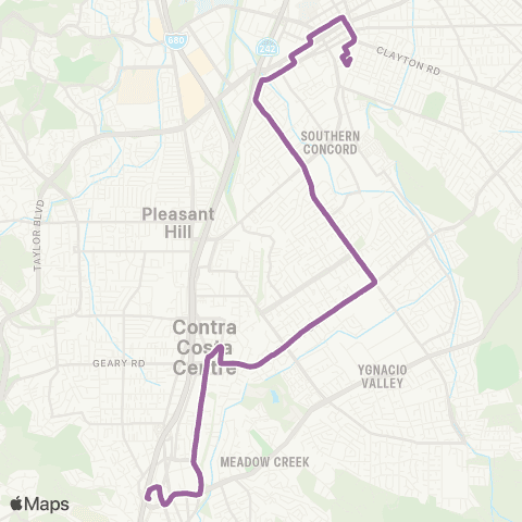 County Connection Concord BART / Walnut Creek BART map