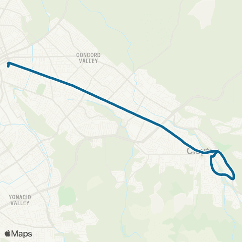County Connection Concord BART / Clayton Rd map