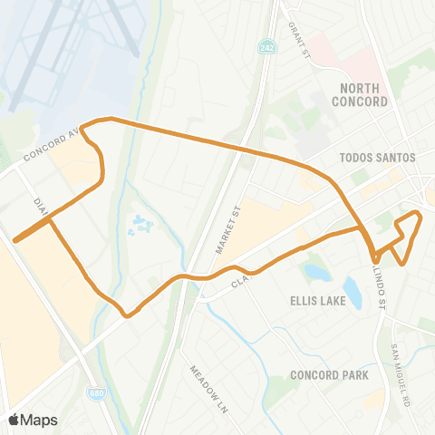 County Connection Concord Commuter Express map