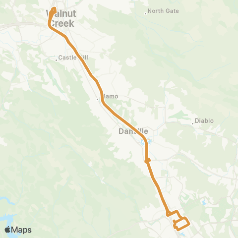 County Connection San Ramon / BART Walnut Creek map