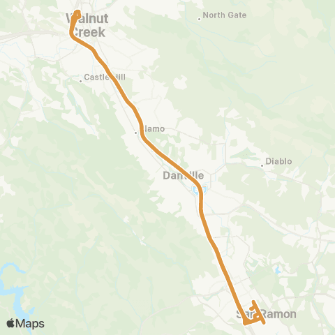 County Connection BART Walnut Creek / Bishop Ranch map