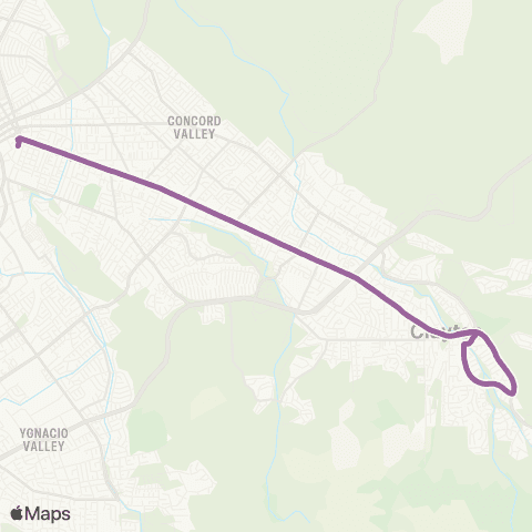 County Connection Concord BART / Clayton Rd map