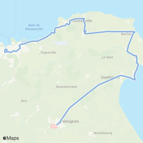 Cap Cotentin Cherbourg en Cotentin - Valognes map