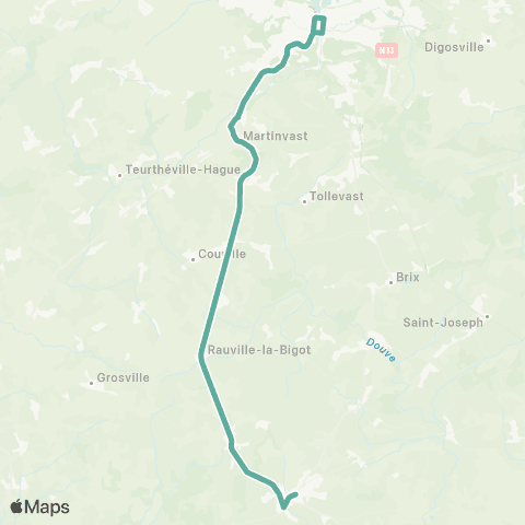 Cap Cotentin Cherbourg en Cotentin - Bricquebec en Cotentin map