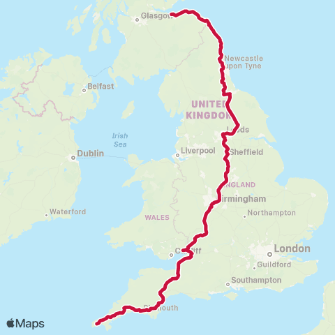 CrossCountry Crosscountry map