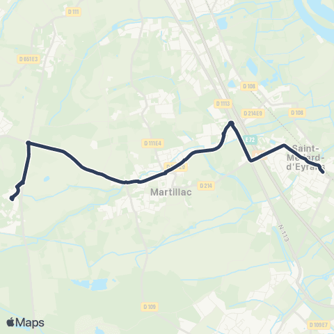 Navette de Montesquieu Navette Technopôle - Gare Saint Médard map