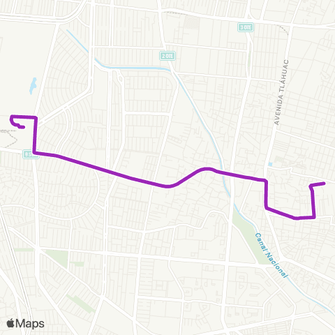 Corredores Concesionados Metro Taxqueña - Unidad San Marcos map