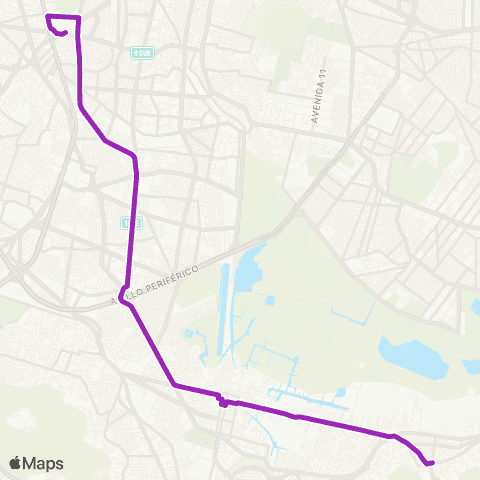 Corredores Concesionados Tasqueña - San Gregorio map