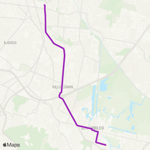 Corredores Concesionados Tasqueña - Galeana map