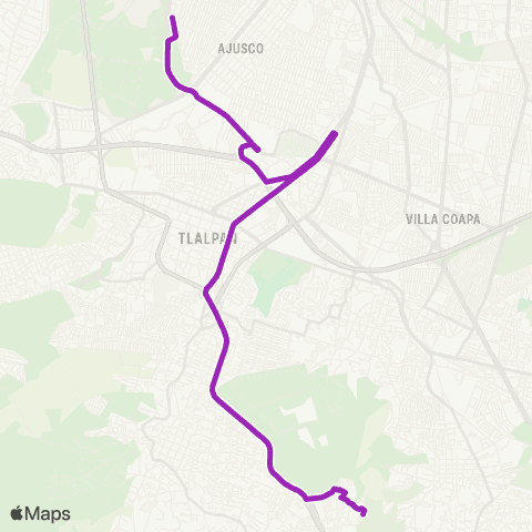 Corredores Concesionados C. U. - Tlaxopan map