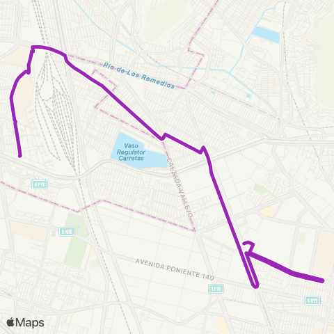 Corredores Concesionados Iztacala - Politécnico map