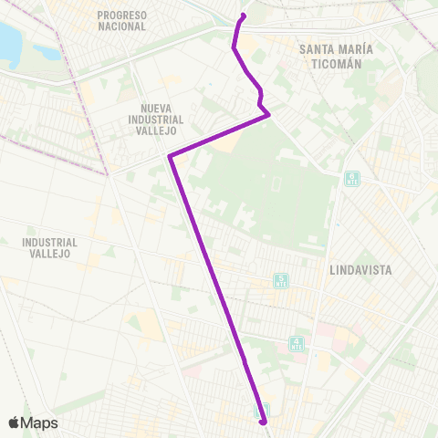 Corredores Concesionados Campamento Cantil - Poniente 112 map
