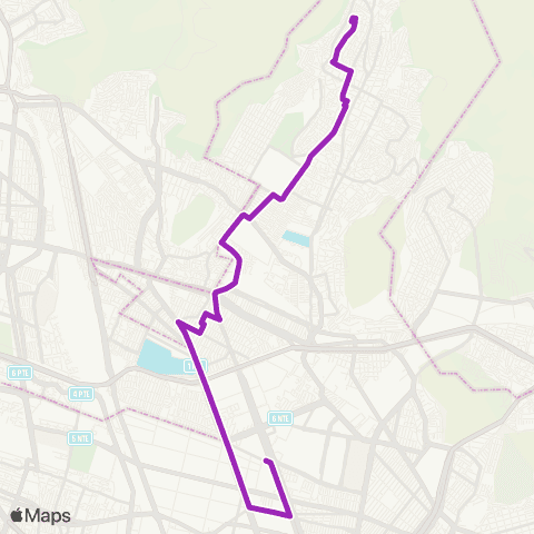 Corredores Concesionados Tepe Tokio - Metro Politécnico map