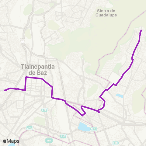 Corredores Concesionados Lomas - San Andrés map
