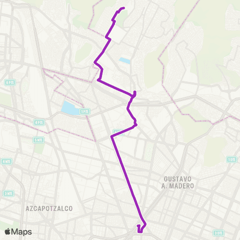 Corredores Concesionados Guadalupe Chalma - Metro La Raza map