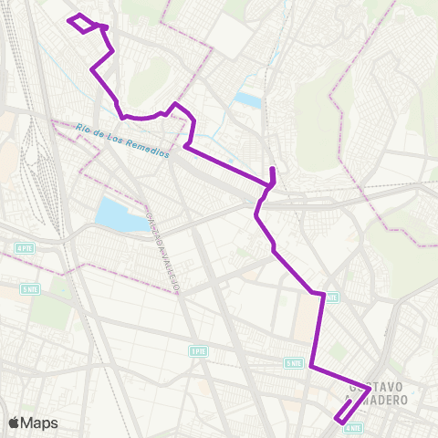 Corredores Concesionados Santa Cecilia - Metro Deportivo 18 de Marzo map
