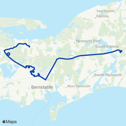 Cape Cod RTA Barnstable Villager map