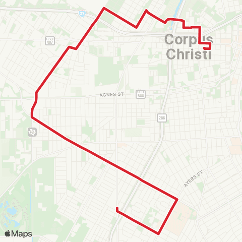 CCRTA Hillcrest / Baldwin map