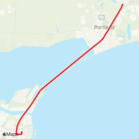 CCRTA Gregory / Downtown Express map