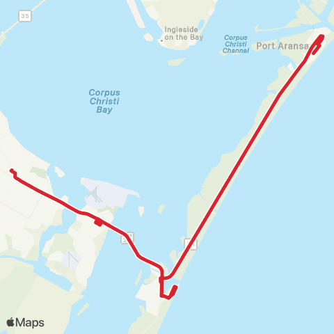 CCRTA Padre Island Flex map