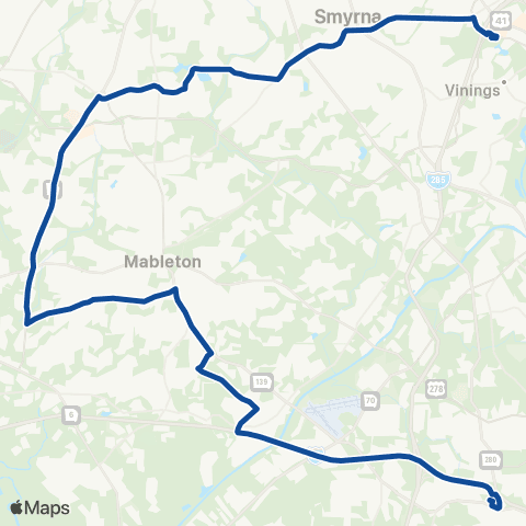 CobbLinc MARTA H.E. Holmes - Cumberland map