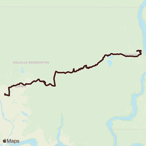 CCTDOT Inchelium-Nespelem Shuttle map