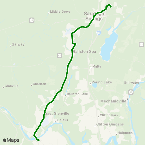 CDTA Schenectady - Wilton via Route 50 map