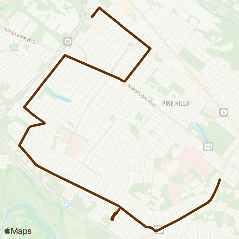 CDTA Albany Shuttle map