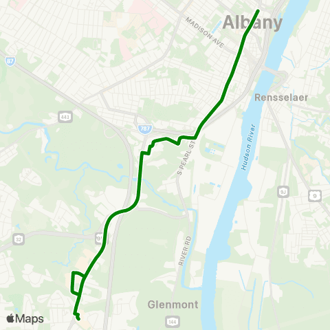 CDTA Albany Glenmont map