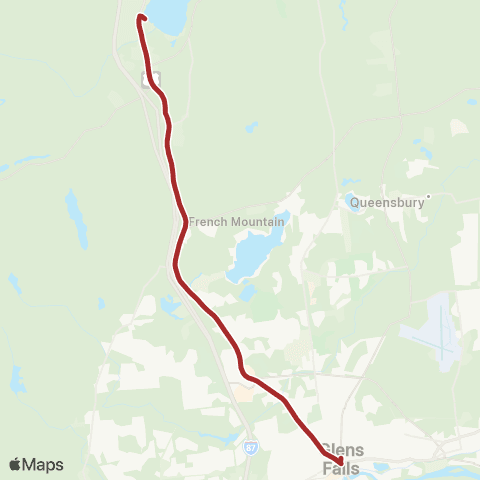CDTA Glens Falls Summer Trolley map