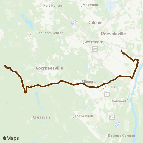 CDTA Albany County Nature Bus map