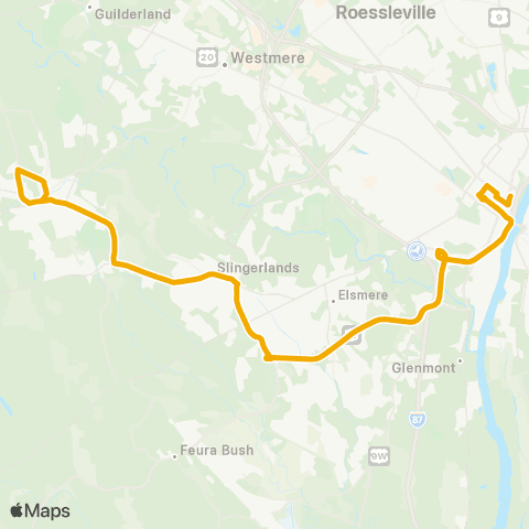 CDTA Delmar Bypass Express map