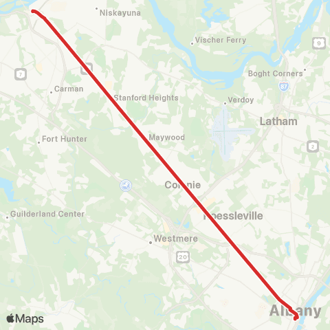 BusPlus (CDTA) Red map