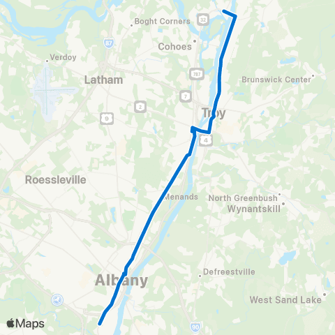 BusPlus (CDTA) Blue map