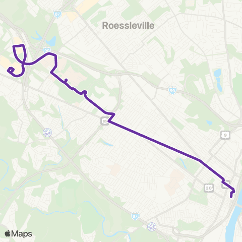 BusPlus (CDTA) Purple map