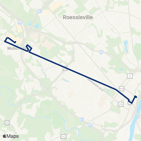 CDTA Western Avenue map