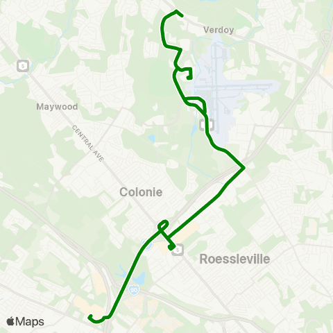 CDTA Colonie Crosstown map
