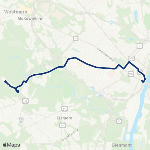 CDTA New Scotland Avenue map
