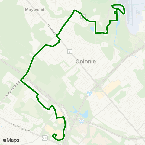 CDTA Suburban Circulator map